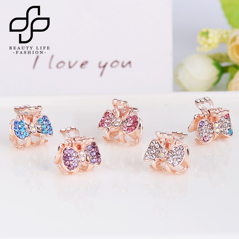 Kẹp tóc đính nơ màu gradient