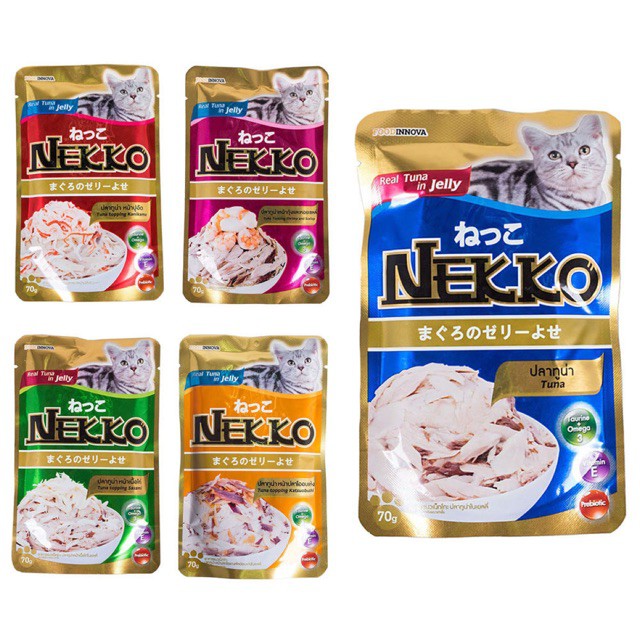 Pate Nekko 1 thùng 48 gói mix đủ vị cho Boss