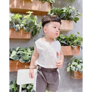Xả Set đũi cổ V que kem cho bé trai
