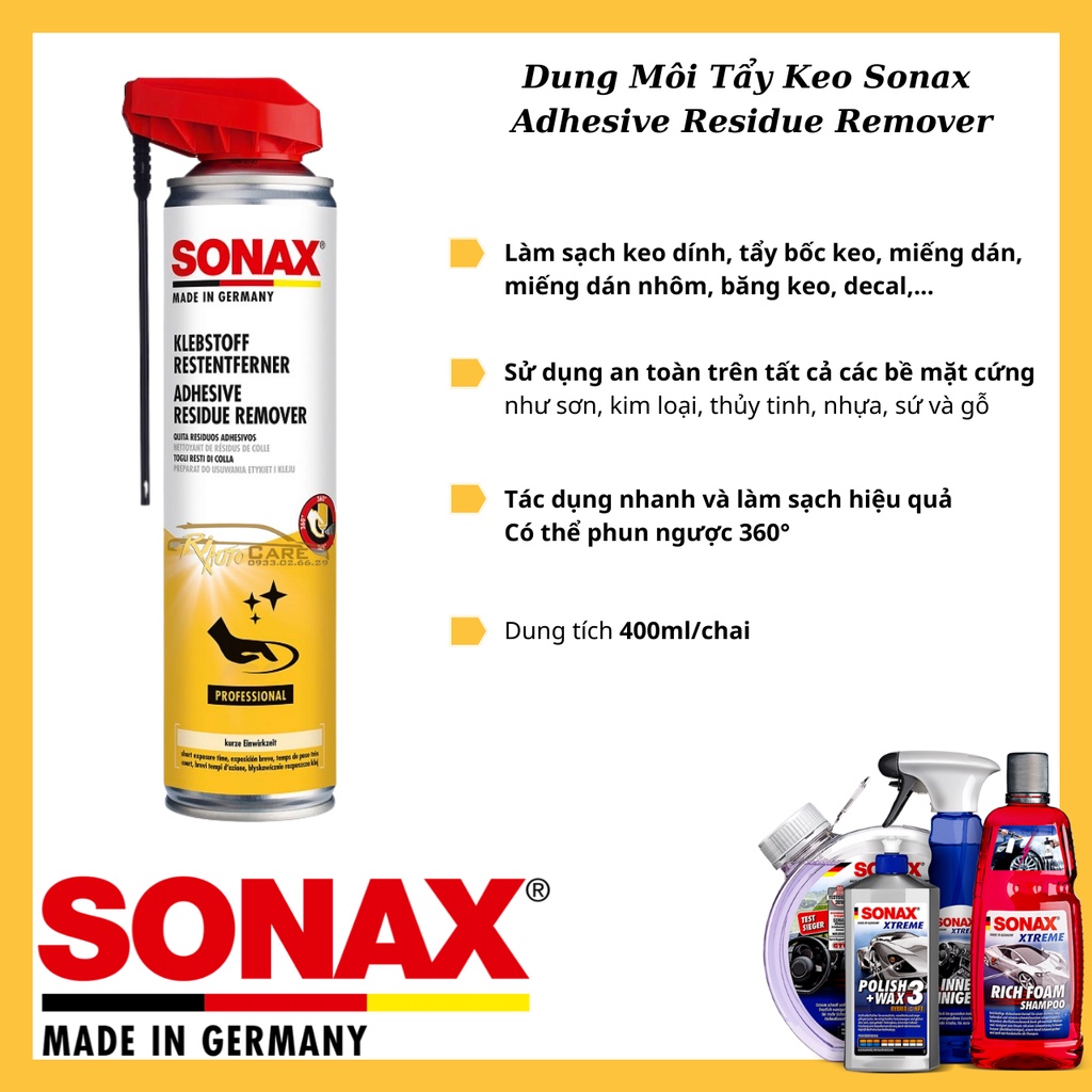 Sonax Adhesive Residue Remover 477300 - Riautocare