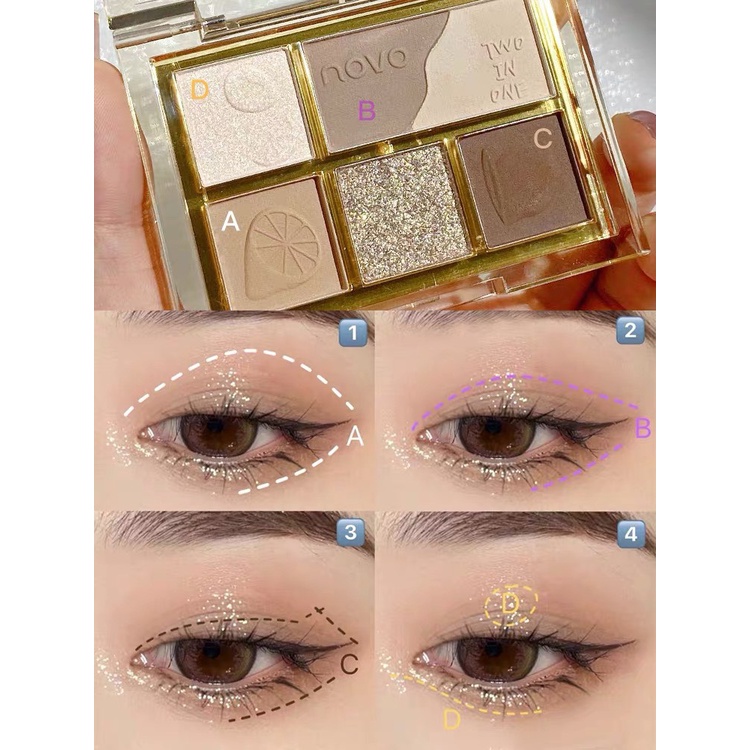 [NOVO] Bảng mắt 5 ô Novo Summer Fruit (N5483)
