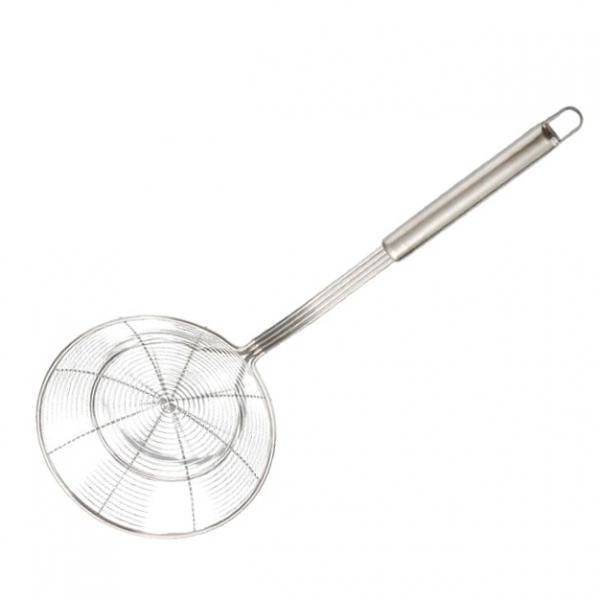 [DYNWAVE2]Stainless Steel Chinese Spiral Lifter Skimmer Deep Frying Strainer 14cm