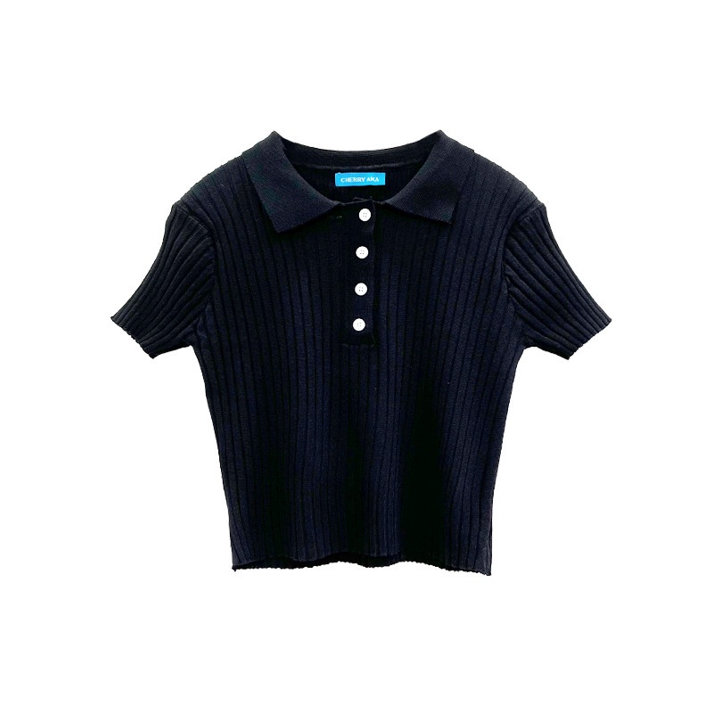 Áo Croptop Dệt Kim Tay Ngắn Thời Trang Mùa Hè Cho Phái Nữ