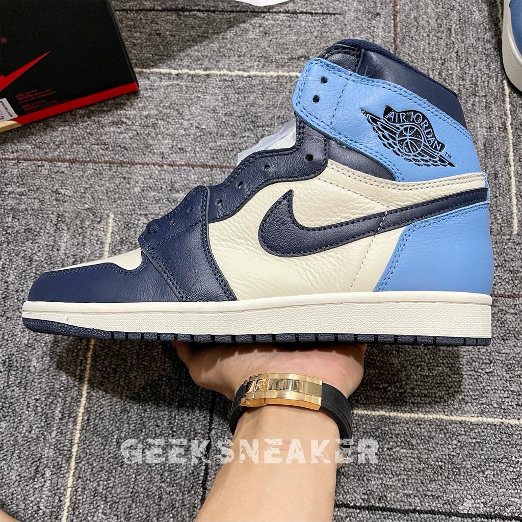 [GeekSneaker] Giày Jordan 1 Retro High Obsidian UNC - Nguyên Bản " SC "