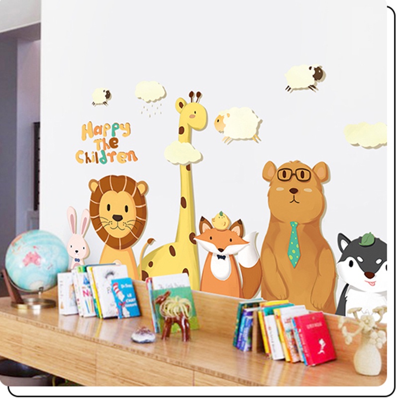 Decal dán tường cho bé trang trí phòng ngủ tủ quần áo SIBU