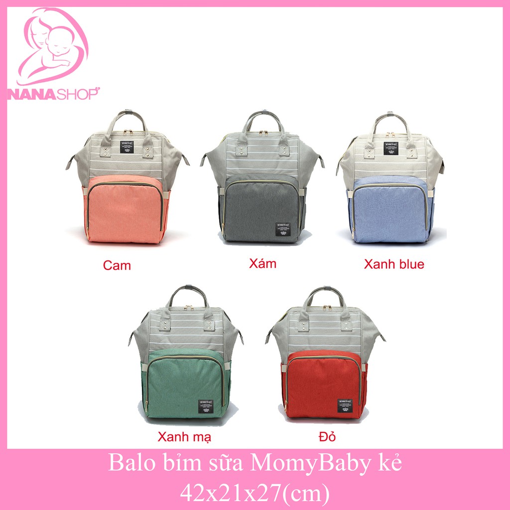 Balo bỉm sữa MOMYBABY thời trang phong cách, 13 ngăn to rộng, chống thấm nước đựng cả thế giới cho bé khi đi ra ngoài