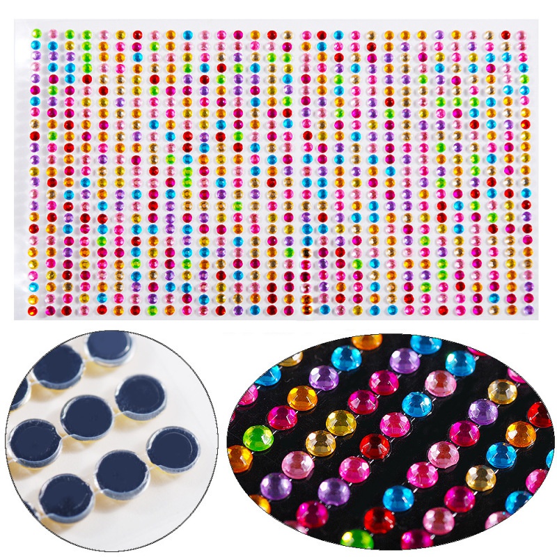 Hạt Đá Acrylic 10 Màu Sắc Trang Trí Diy 3mm 4mm 5mm 6mm