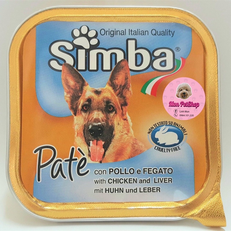 Pate SIMBA cho chó hộp 150g