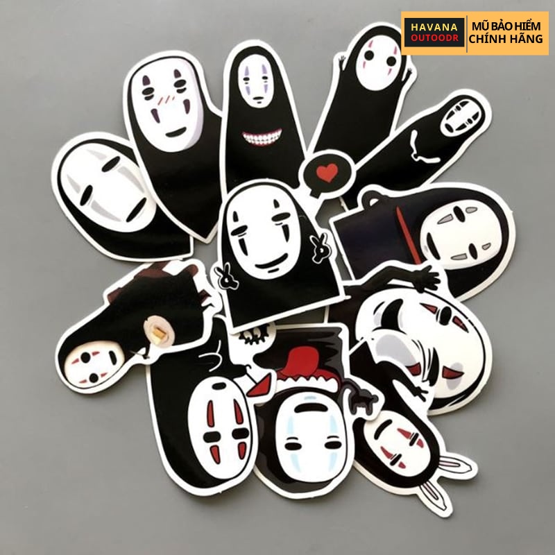 SET 10 Miếng Dán Sticker Vô Diện Siêu Cute Gắn Mũ Bảo Hiểmm , Vali , Laptop , Ván Trượt ..  Havana Store Store