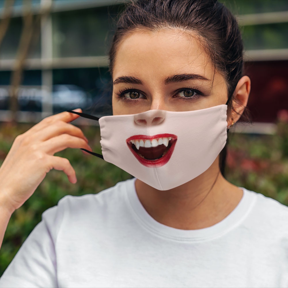khẩu trang vải việt nam Mặt Người_1590 CARTWELL vải poly cotton 100%, ngăn bụi, kháng khuẩn, 2021 bảo vệ toàn diện