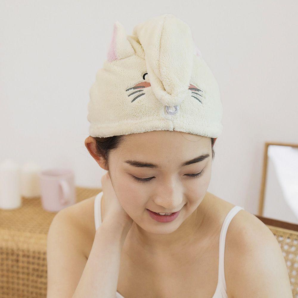 Khăn Quấn Khô Tóc Bằng Nỉ Mềm Mại Tiện Dụng