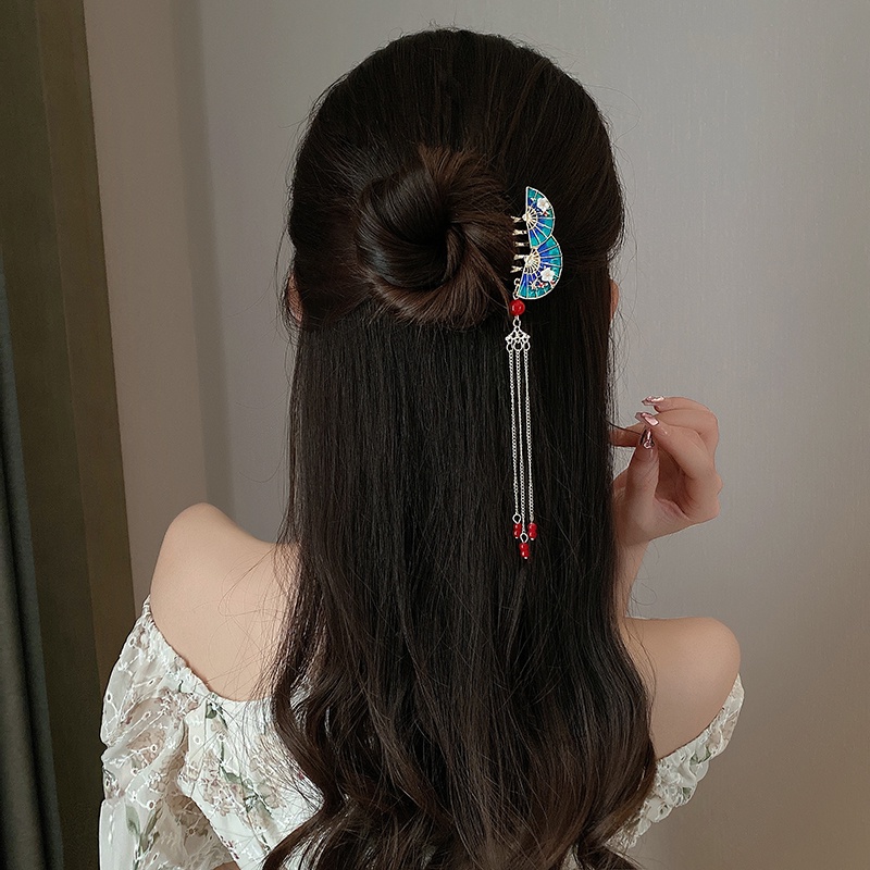 Trâm Cài Tóc Đính Tua Rua Phong Cách Trung Hoa Cổ Điển Thời Trang Cho Nữ