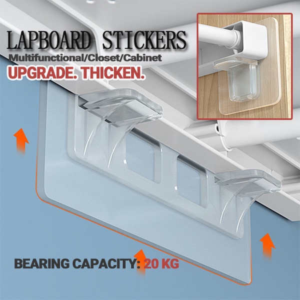 Miếng dán móc đỡ kệ không dấu không cần khoan lỗ cho tủ quần áo