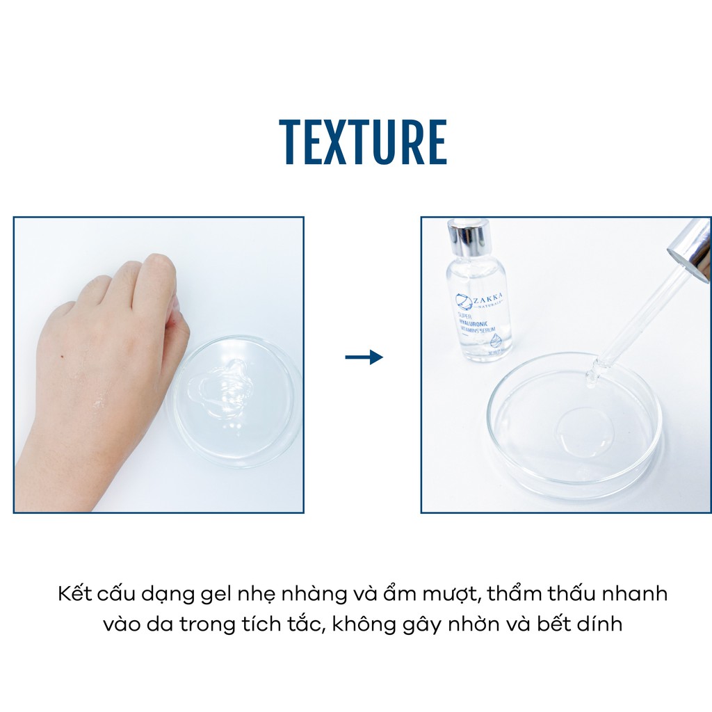 Serum (Tinh Chất) Cấp Nước Zakka Naturals Super Hyaluronic Vitamins Serum 30ml | BigBuy360 - bigbuy360.vn