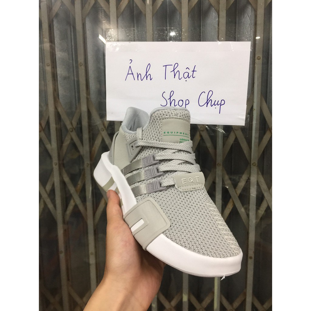 Giày thể thao EQT 2018 xám gót xanh -sale 11/11
