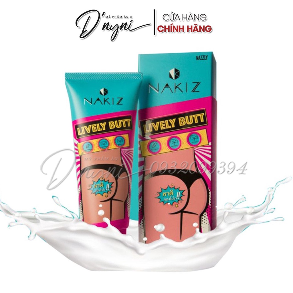 Kem NAKIZ LIVELY BUTT 100g Dưỡng Da Giảm Thâm Mụn Mông, Bẹn, Nách, Lưng, Nhũ Hoa, Khuỷ Tay, Đầu Gối Thái Lan