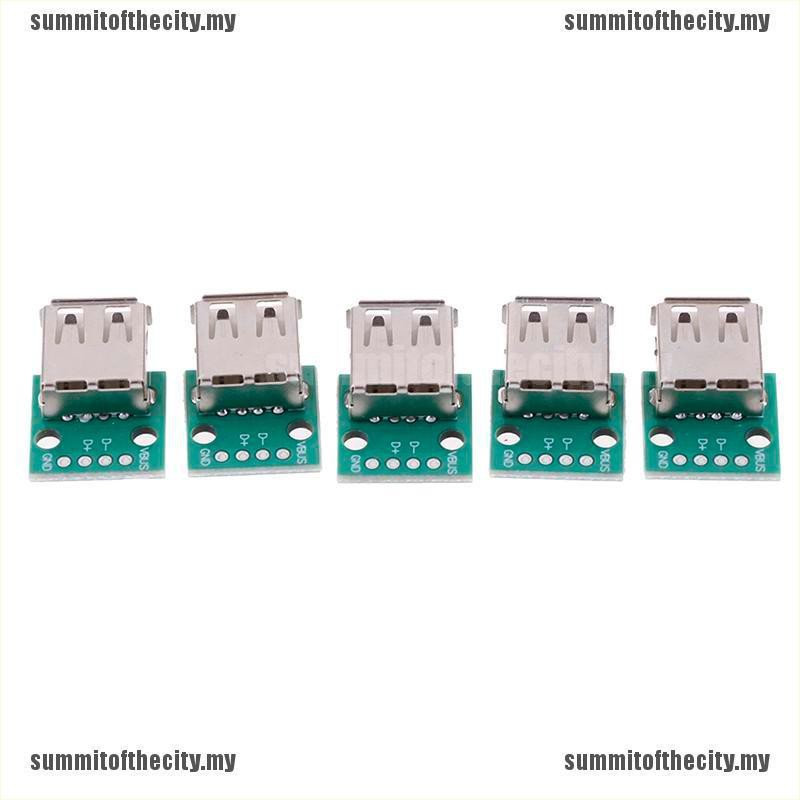 5 Đầu Nối Usb Loại A Cái Sang Dip 2.54mm Pcb Kết Nối Usb Pcb