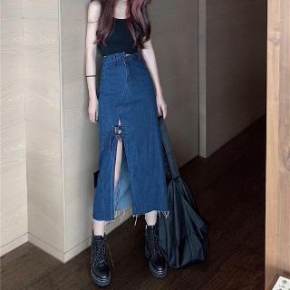 Chân Váy Jean Xẻ Tà Thời Trang Dành Cho Nữ