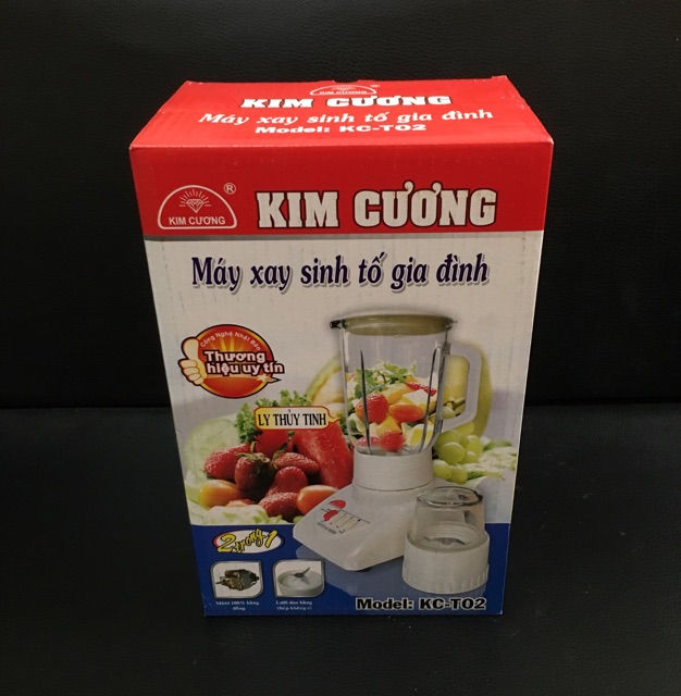 Máy xay sinh tố cối thủy tinh Kim Cương KC T02