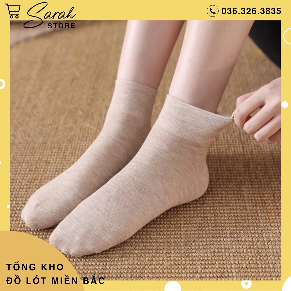 Sét 10 Đôi Tất Nữ Muối Tiêu Phong Cách VinTaGe