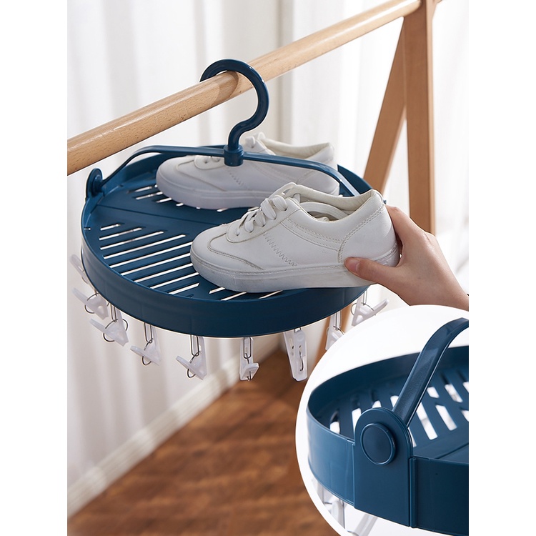 [Hàng Sẵn] Móc Chùm Phơi Quần Áo , Đồ Lót , Vớ Gấp Gọn Đa Năng Chống Gió Hình Tròn【Tennessee052】