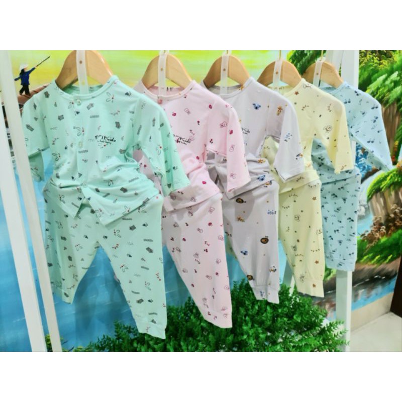 Bộ dài tay sơ sinh khuya giữa vải thun lạnh Petit siêu mềm mát cho bé