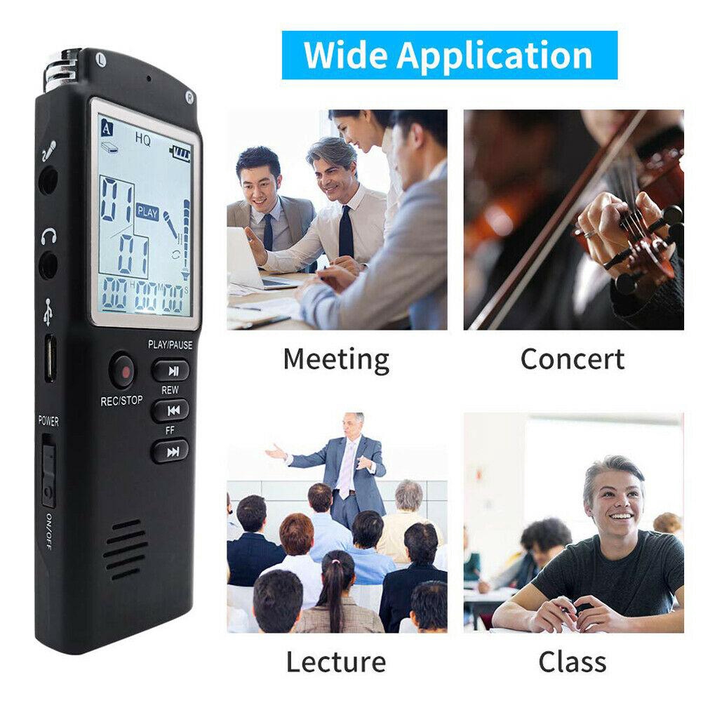 Máy ghi âm mini Spy kích hoạt âm thanh 32G Máy ghi âm Dictaphone MP3 Player