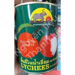 Vải Đóng Hộp Xanh Của Thái(Vải Con Voi) Hộp 565gram