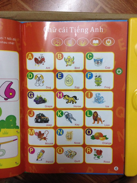 Sách điện tử song ngữ Anh Việt cho bé, sách điện tử thông minh nói tiếng anh, giúp bé nhận biết con vật, đồ vật