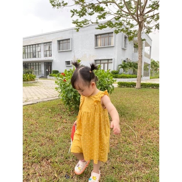 Váy HM Bé Gái Dáng Babydoll Hàng Auth Xịn Xò Cho Bé 4 Tháng Đến 4 Tuổi