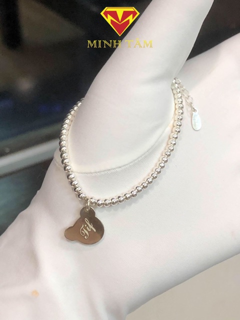 Lắc tay bi bạc mặt chuột mickey khắc tên theo yêu cầu-Minh Tâm Jewelry