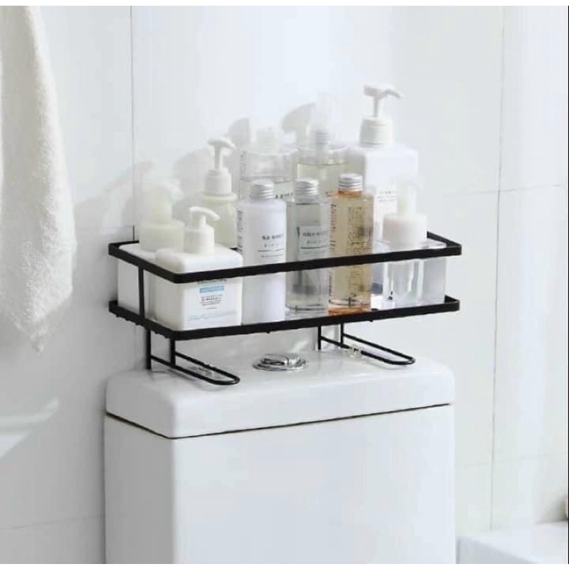 kệ nhà tắm kim loại để đồ gác bồn toilet siêu tiện lợi