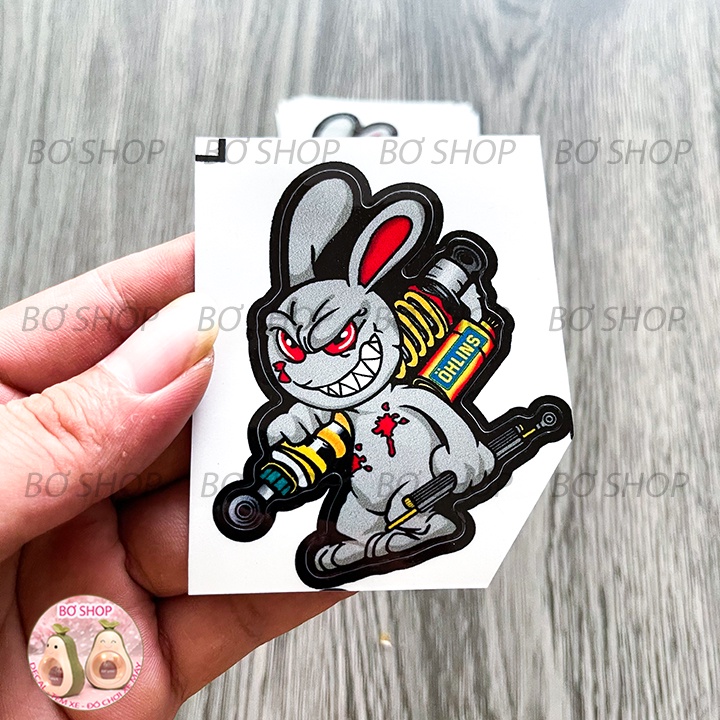 Tem Sticker , Logo ĐẢNG , DRAGON , PHOENIX , RABBIT , SHARK ... Tem 3 lớp cao cấp chống phai màu