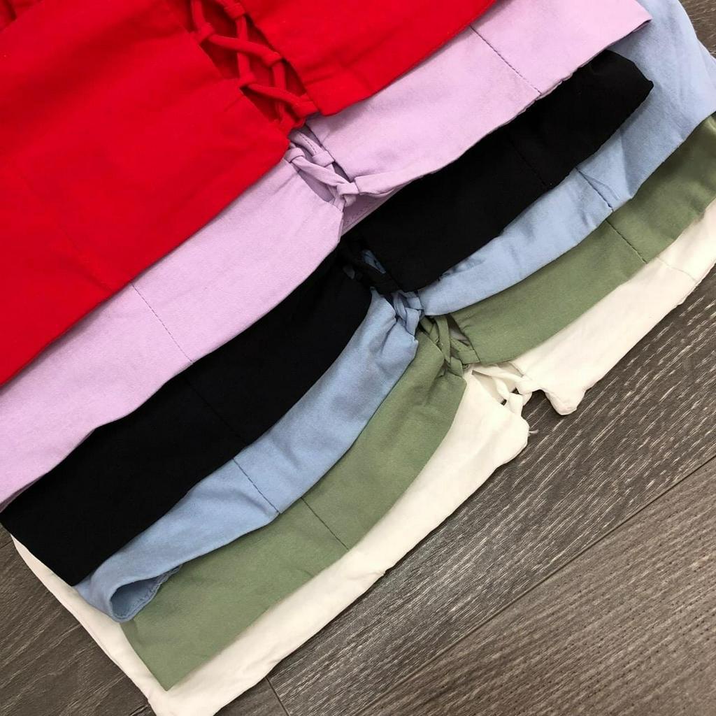 Áo BLA//SHE đan dây nhún ngực 6M