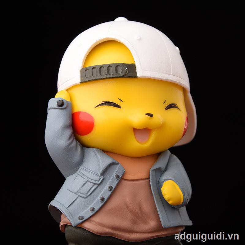 Figure ℡Pokemon Pikachu ornaments, mini cute dolls, figure boxes, desktop cakes, decoration car dolls