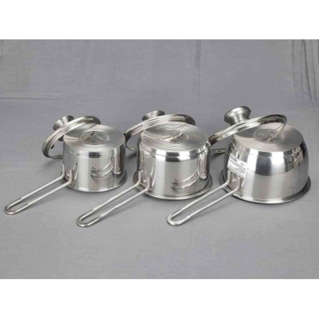 {Hàng Chính Hãng} Quánh Nấu Bột Inox 3 Đáy 12,14,16cm Fivestar Nắp Kính Dùng Bếp Từ {Giá Rẻ}