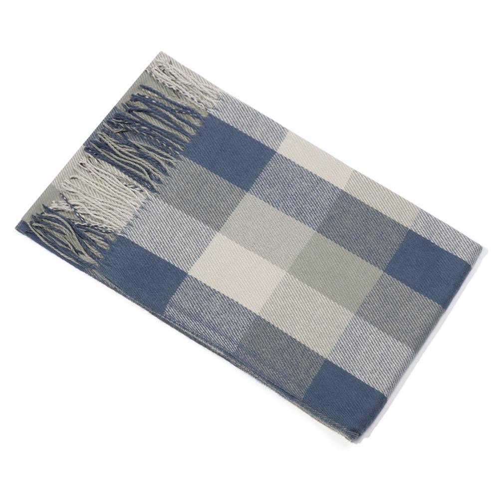 DIACHAVN Khăn Choàng Cổ Vải Cashmere Họa Tiết Kẻ Sọc Thời Trang Thu Đông Cho Nữ