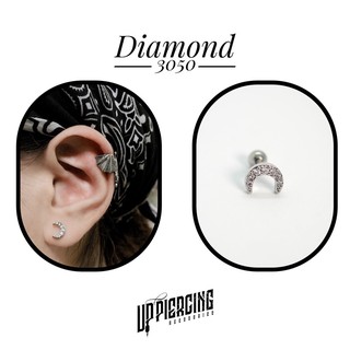 Khuyên tai nụ đá hình trăng khuyết ( giá 1 chiếc )