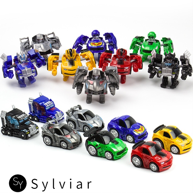 Đồ Chơi Robot Xe Hơi Biến Hình Mini Dễ Thương Cho Bé
