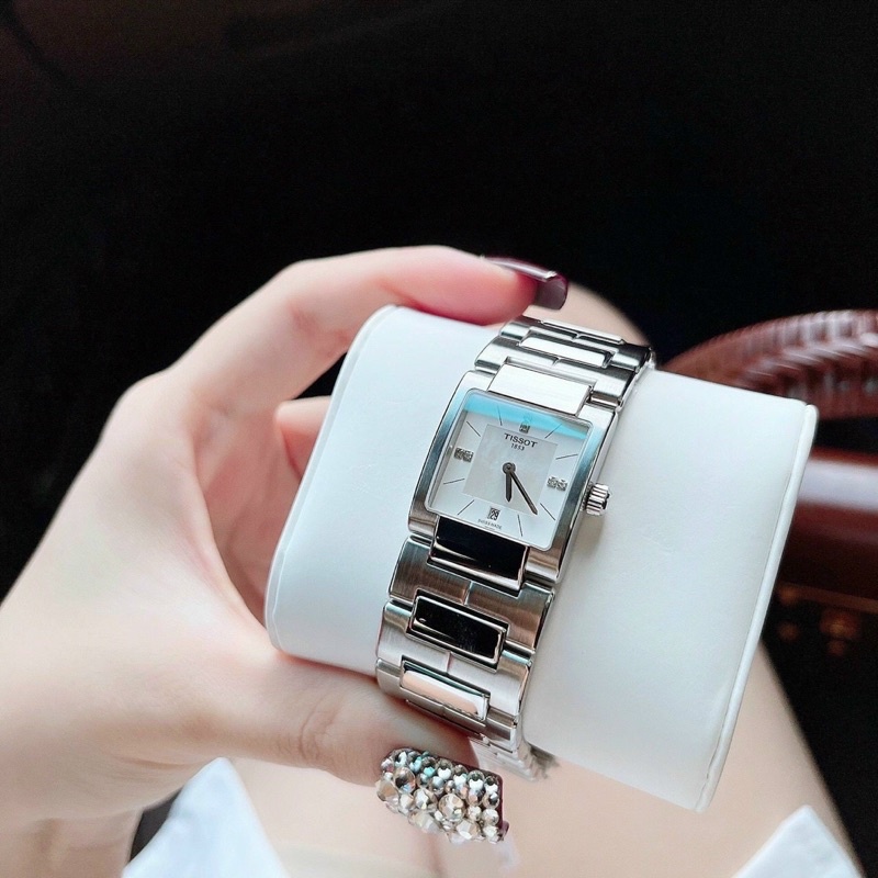 TISSOT31623 CHÍNH HÃNG -  BẠC MẶT TRẮNG VIỀN BẠC – ĐỒNG HỒ NỮ – QUARTZ  – DÂY KIM LOẠI