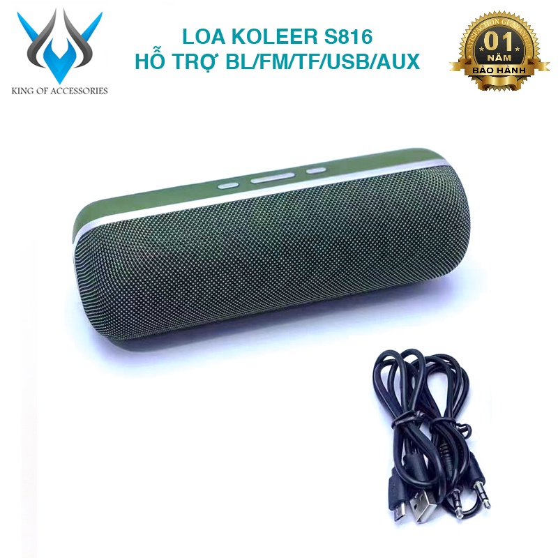Loa bluetooth KOLEER S816 hỗ trợ USB/TF/AUX/FM - âm thanh cực hay (Nhiều màu) Phụ kiện 1986
