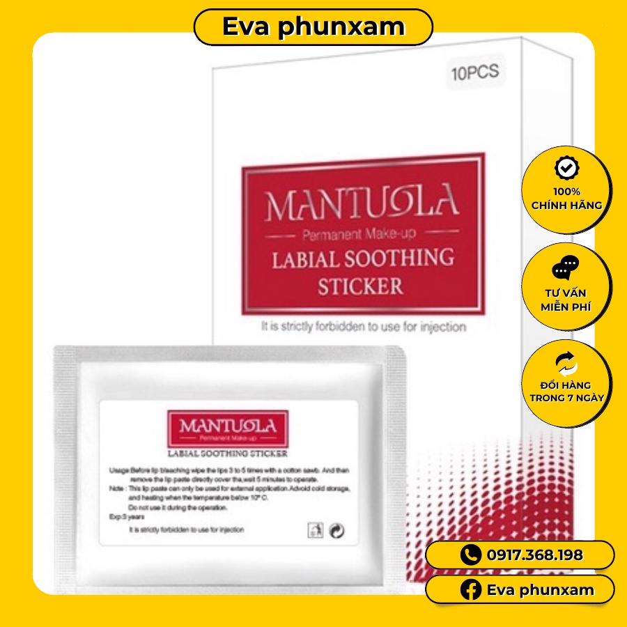 Mặt nạ môi Mantula dùng trong phun xăm chính hãng
