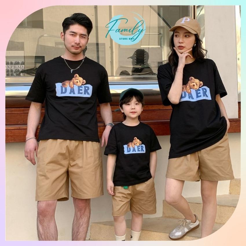 Áo gia đình 3/4/5 người mẫu gấu ader dễ thương. Family store