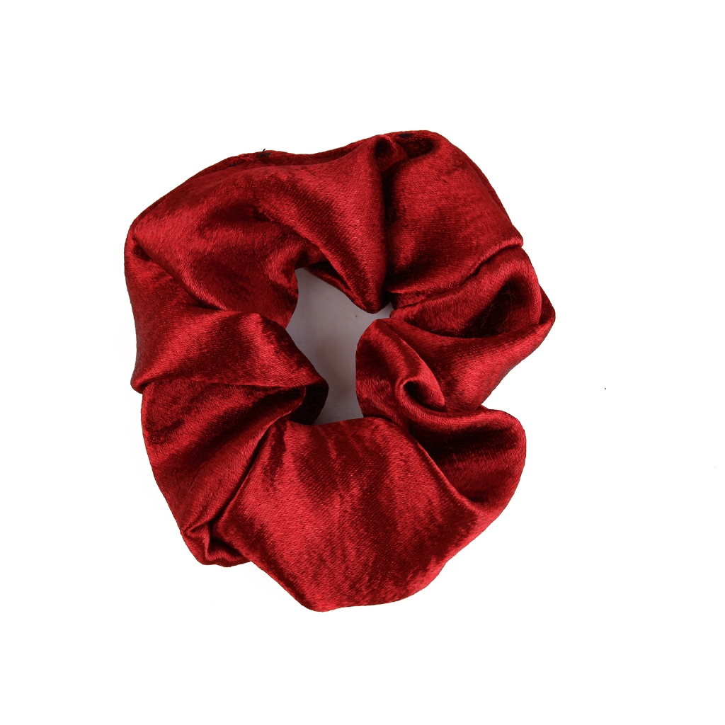 Dây buộc tóc bằng chất liệu lụa satin màu trơn phong cách Hàn Quốc dành cho nữ