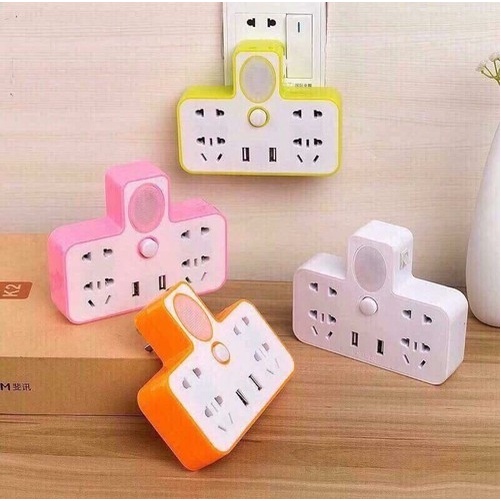 Ổ Cắm Điện 4 Cổng Cắm Và 2 Cổng USB Có Kèm Đèn Ngủ