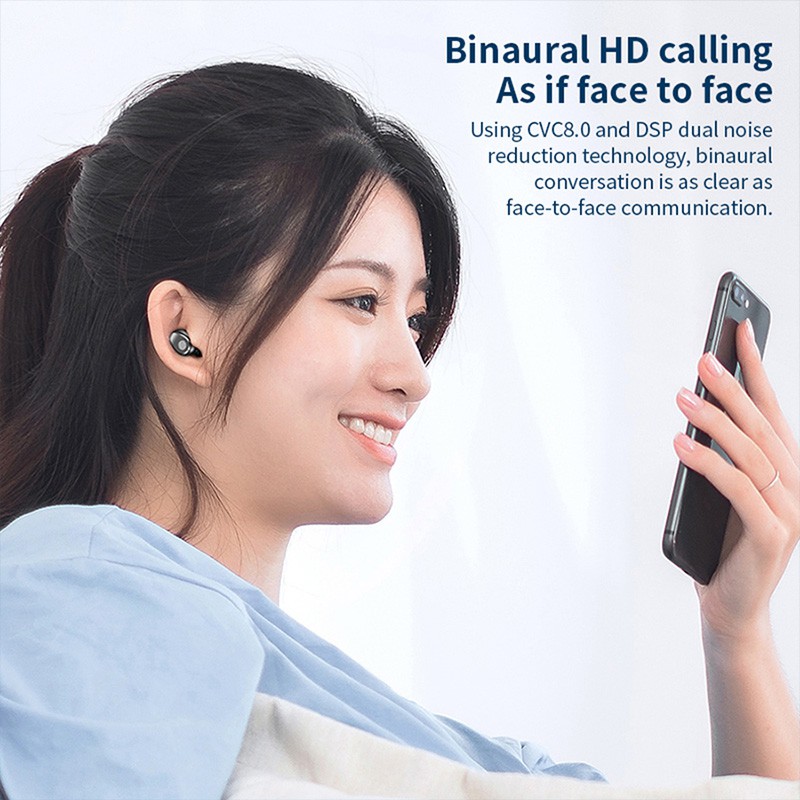 Tai nghe Bluetooth 5.1 không dây F9 TWS HIFI kiểu nhét tai thể thao hỗ trợ cuộc gọi HD cho điện thoại iOS Android