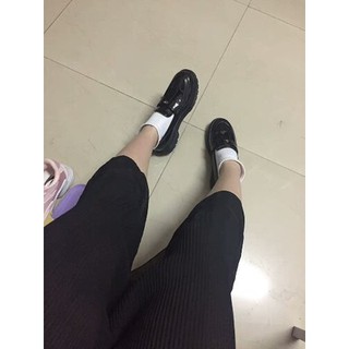 [ORDER] Giày ulzzang da bóng tua rua (ảnh thật ở cuối)