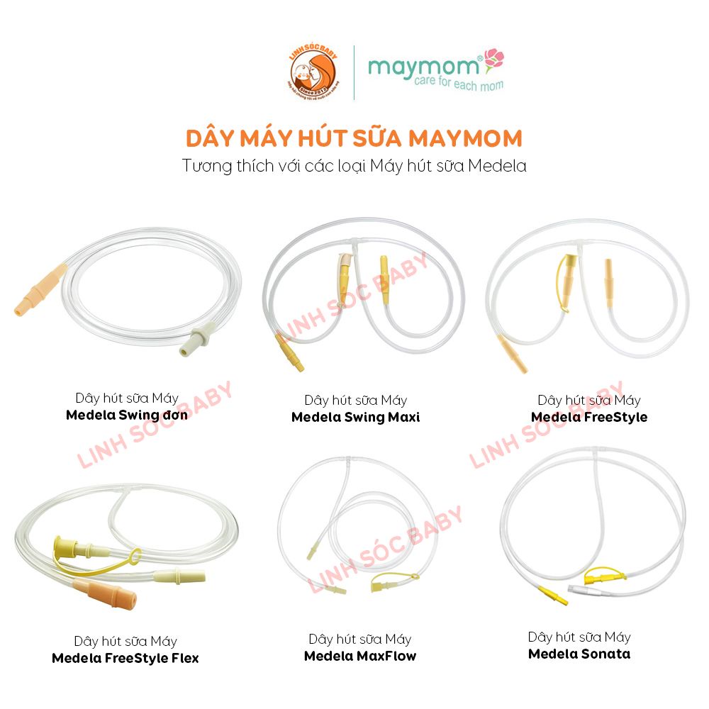 Dây Máy hút sữa Maymom tương thích Máy Sonata, MaxFlow, FreeStyle, FreeStyle Flex, Swing, Swing Maxi
