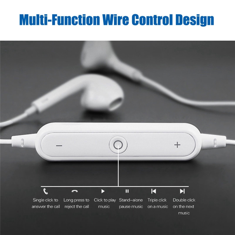 Tai Nghe Topewon Kết Nối Bluetooth Có Dây Đeo Cổ + Mic Cho Samsung Huawei Xiaomi