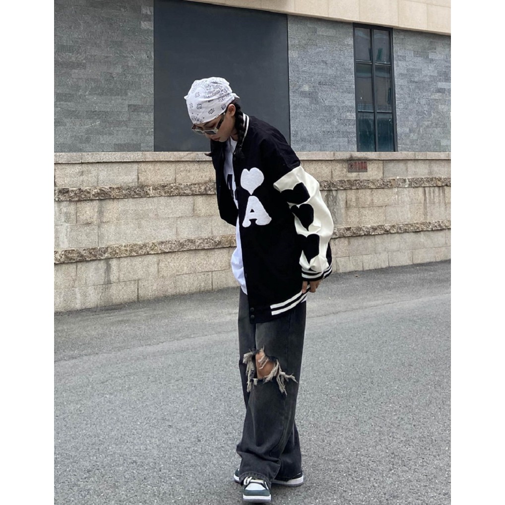 Áo khoác bomber CHỮ A Unisex chất nỉ cotton đẹp mịn_VIETSTAR